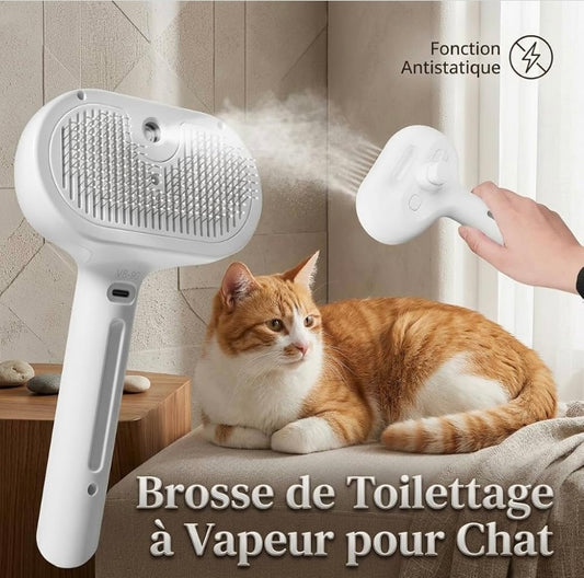 Brosse VapoPattes™ (Vapeur 3-en-1) pour chats et chiens