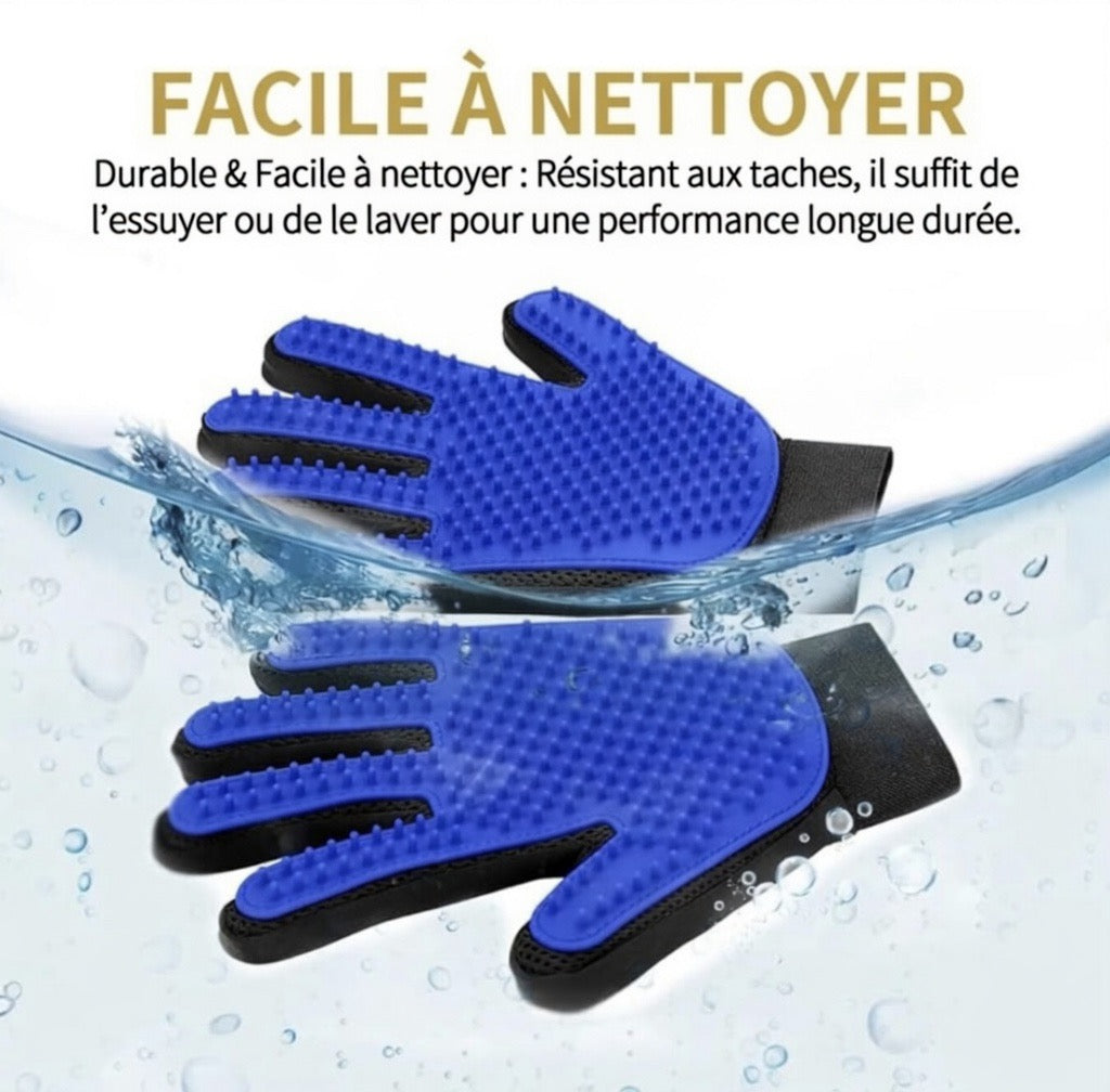 Gant de Toilettage en Silicone VapoPattes® – Massage & Retrait des Poils pour Chats et Chiens