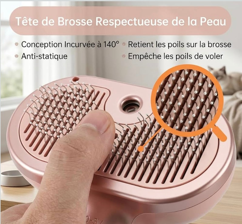 Brosse VapoPattes™ (Vapeur 3-en-1) pour chats et chiens